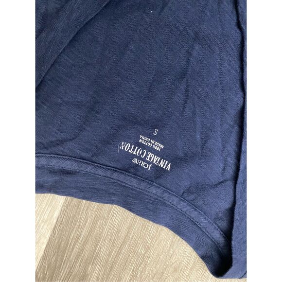 J. Crew Vintage Cotton Navy and Black V-Neck T-Shirts, Size Small (Lot of 2) - Picture 6 of 6